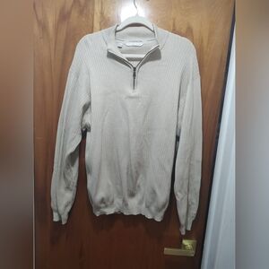 Cutter & Buck Men's Tan Zip-Up Sweater